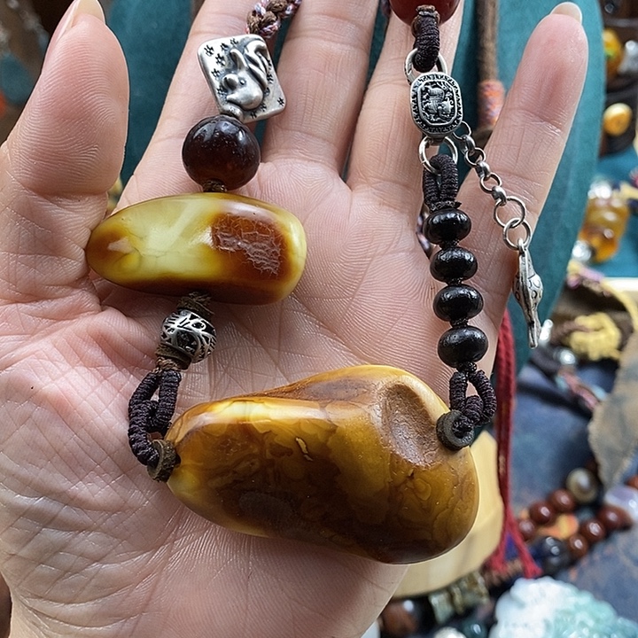 蜜蜡未镶嵌项链项链