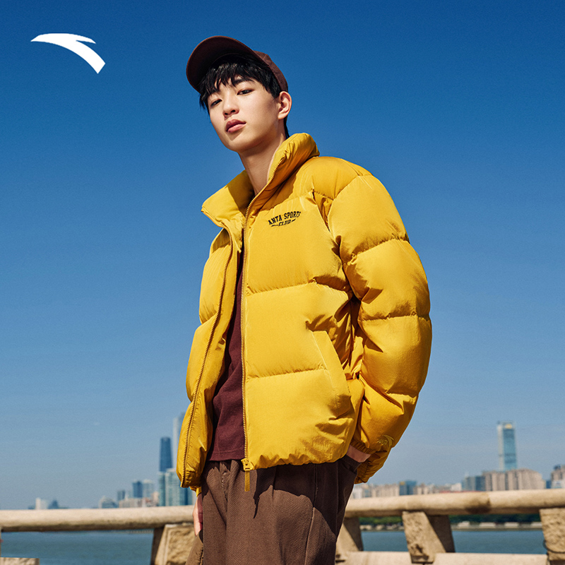 安踏羽绒服男2025秋季新款户外保暖防风防泼水运动短款羽绒外套