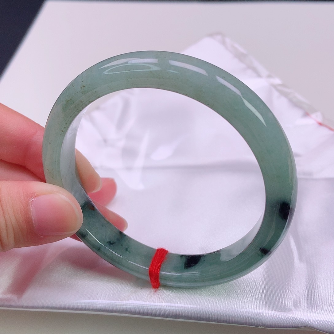 翡翠手镯未镶嵌57正圈