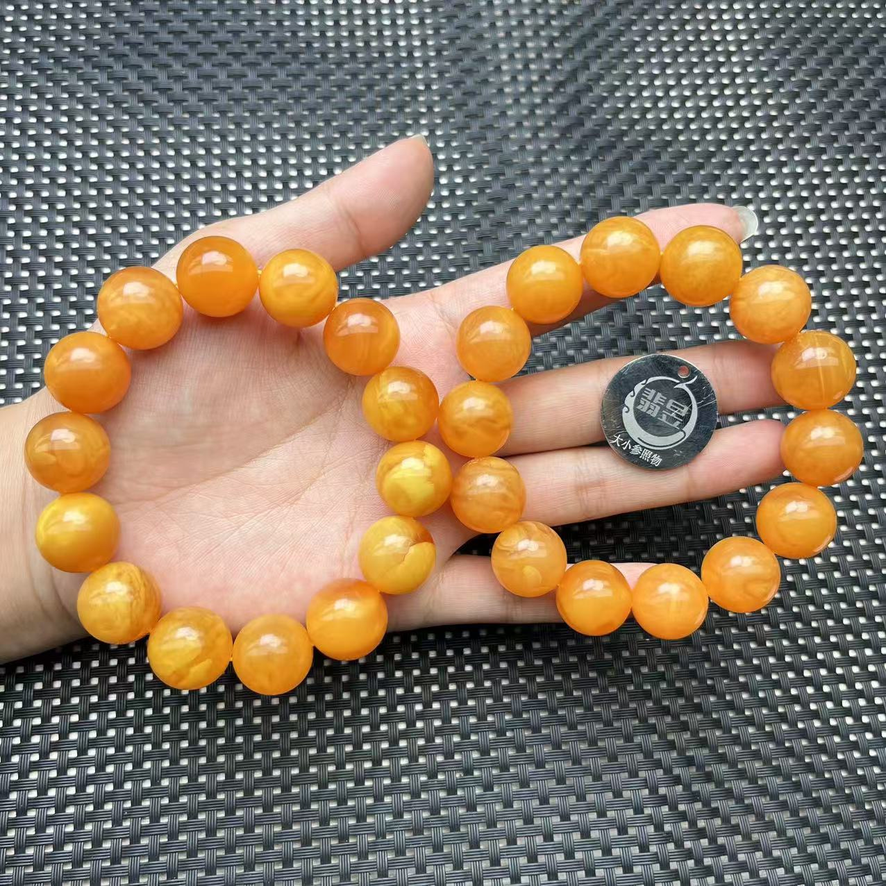 翡昱-SH23-15998-蜜蜡手串/约15+/约14颗/-多样性发其一C