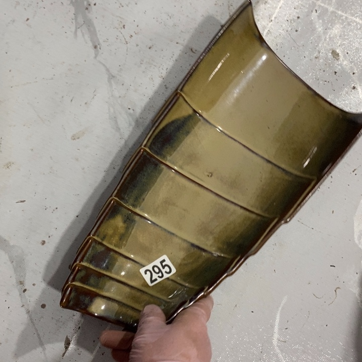 瓷片五厂天青色窑变异形盘子