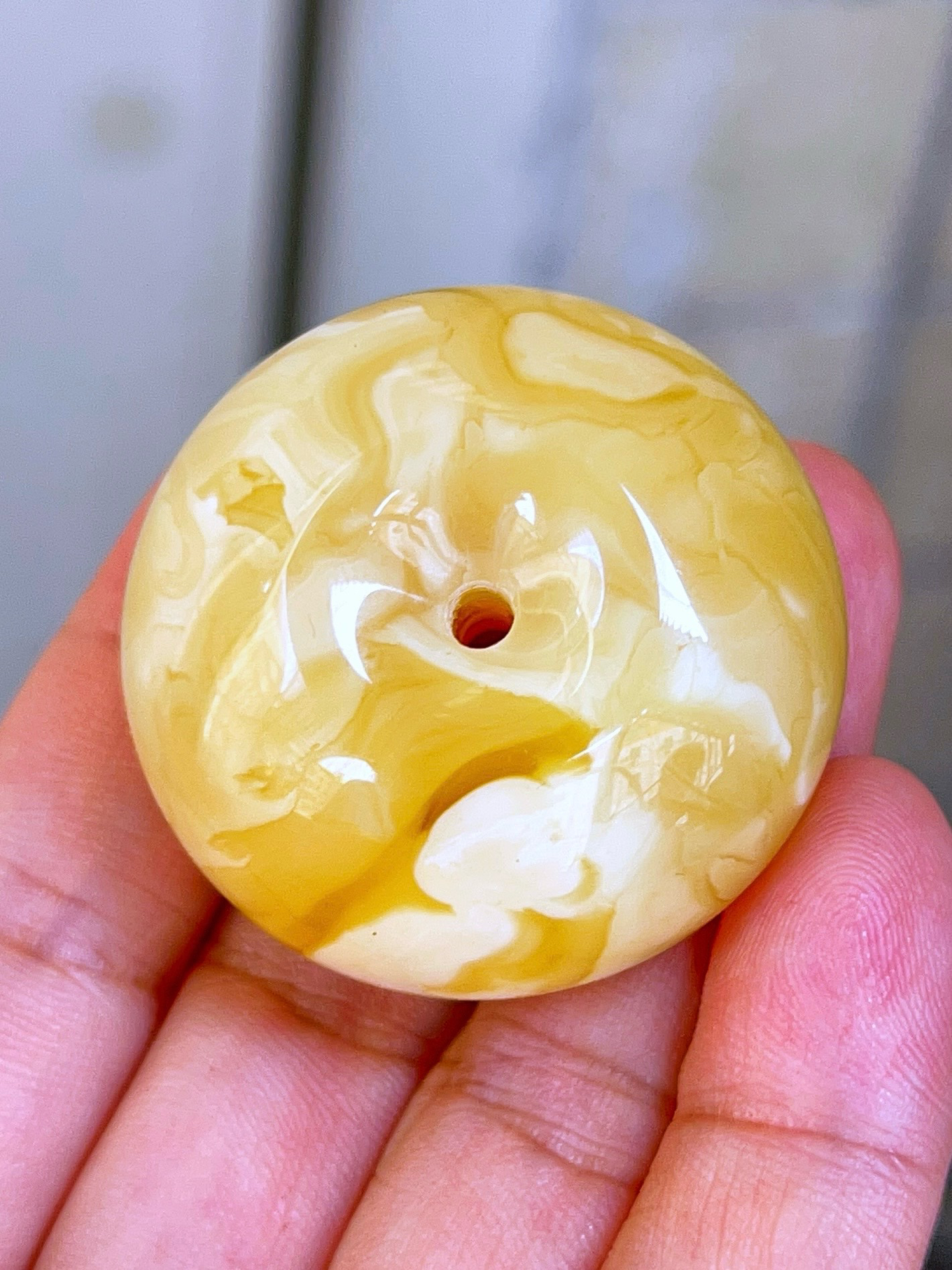 俄料妖花蜡平安扣