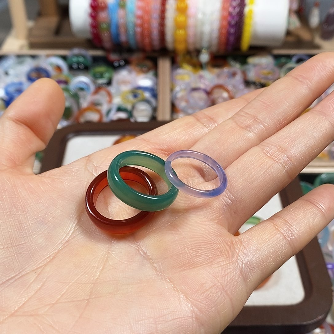 玛瑙/玉髓戒指未镶嵌泛****版