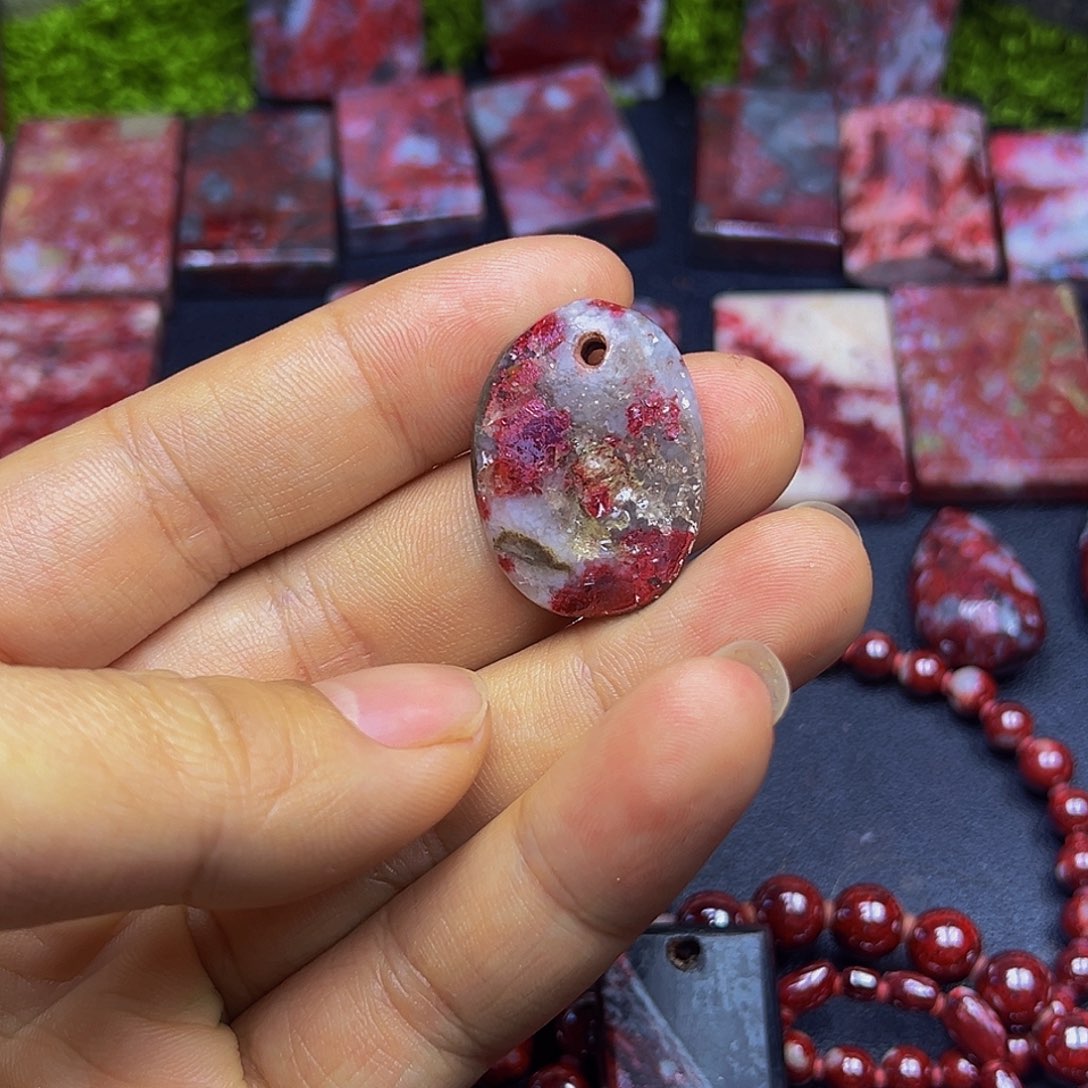 至***❀天然辰砂朱砂吊坠