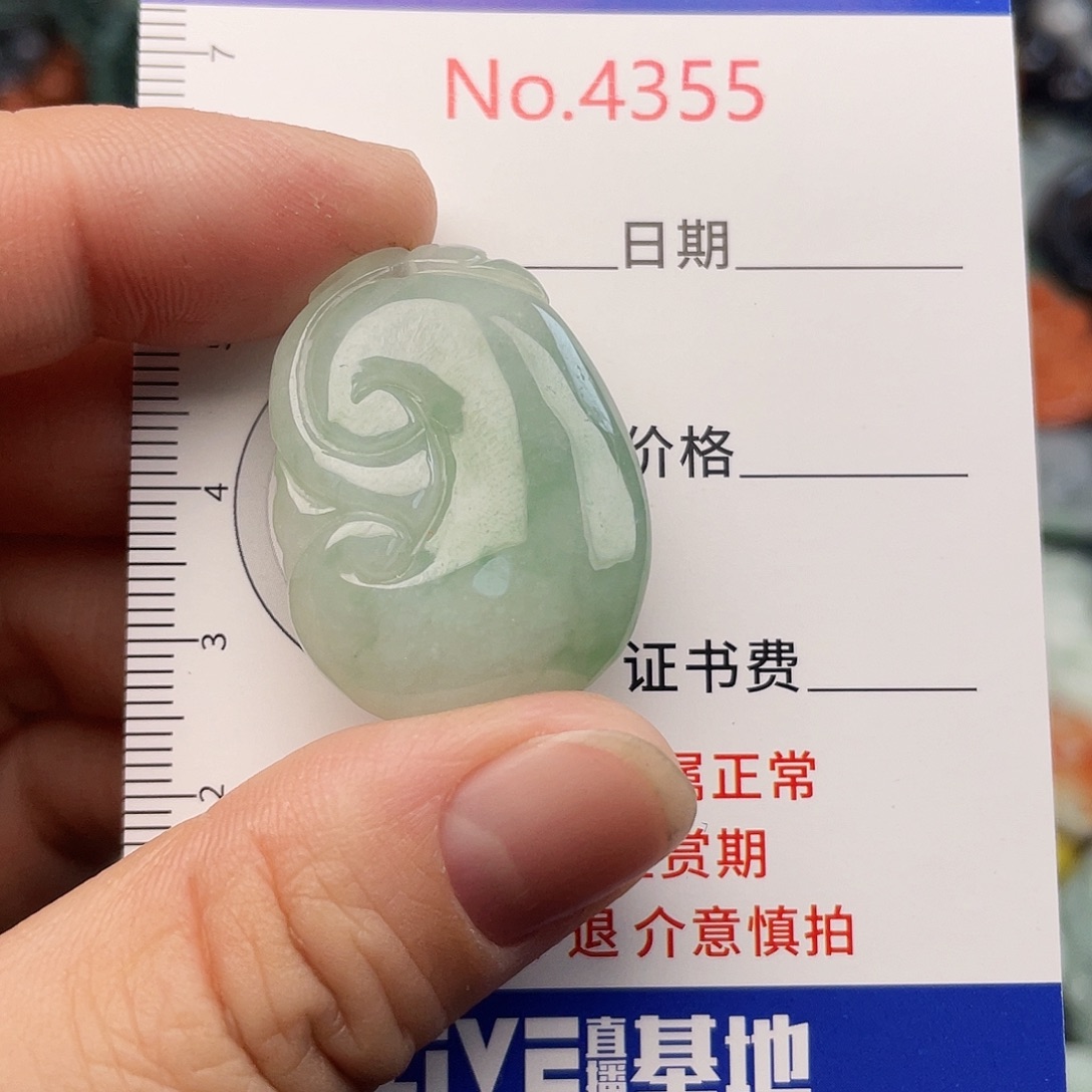 翡翠未镶嵌挂件4355