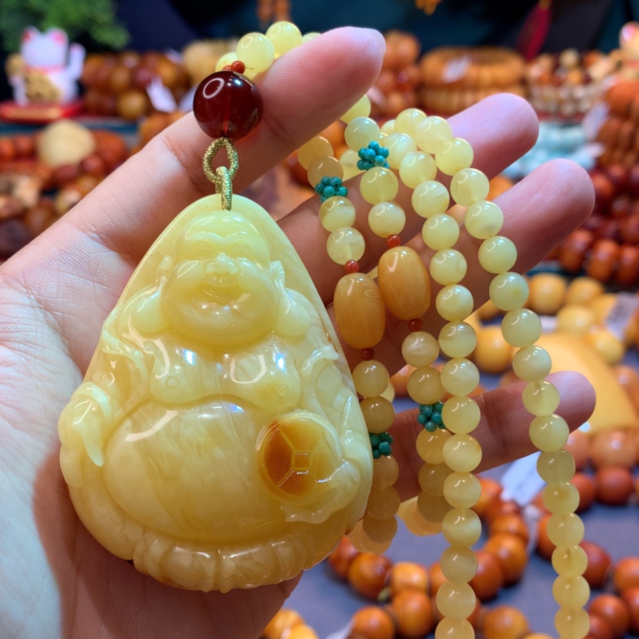 【闪购商品】蜜蜡吊坠(赠链)未镶嵌蜜蜡吊坠