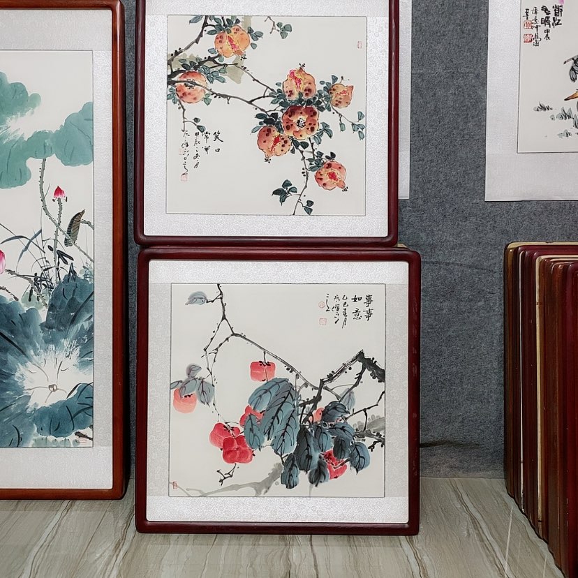 【闪购商品】国画书画作品带框65×65厘米