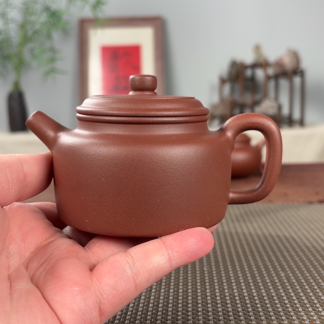 紫砂茶壶中****筑微瑕黄龙山原矿紫砂壶230