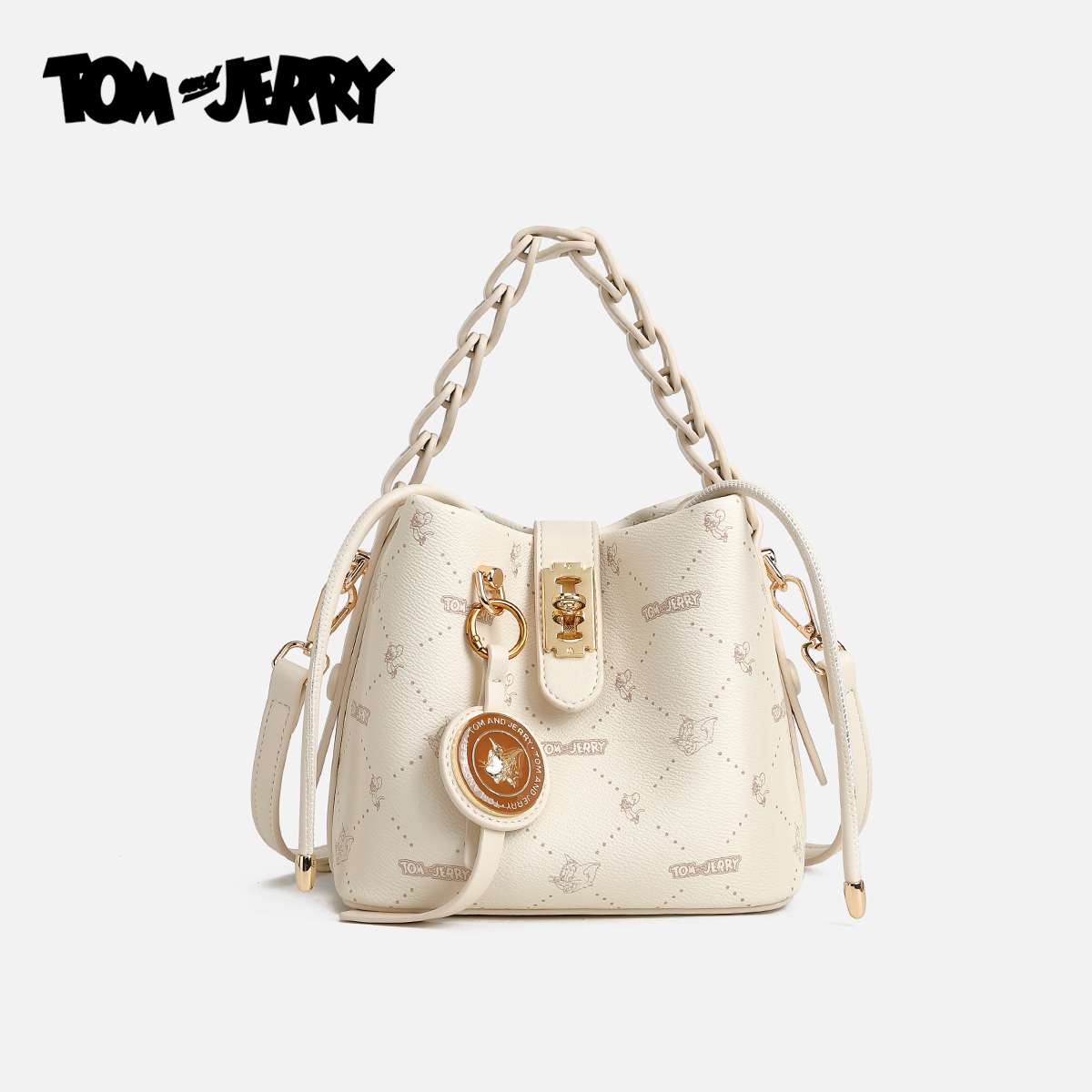 【品牌直发】2025新款时尚印花单肩斜跨水桶包8