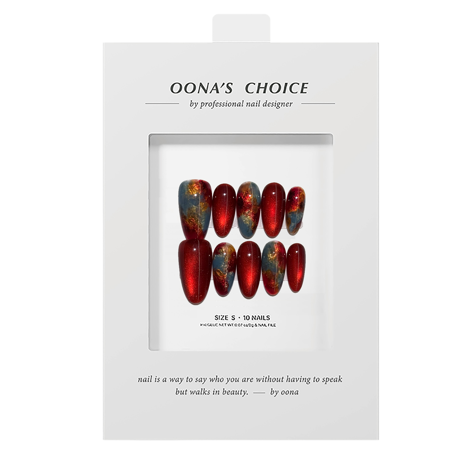 【凤囚凰】新年战甲红色猫眼晕染中式美甲显白过年杏仁秋冬穿戴甲