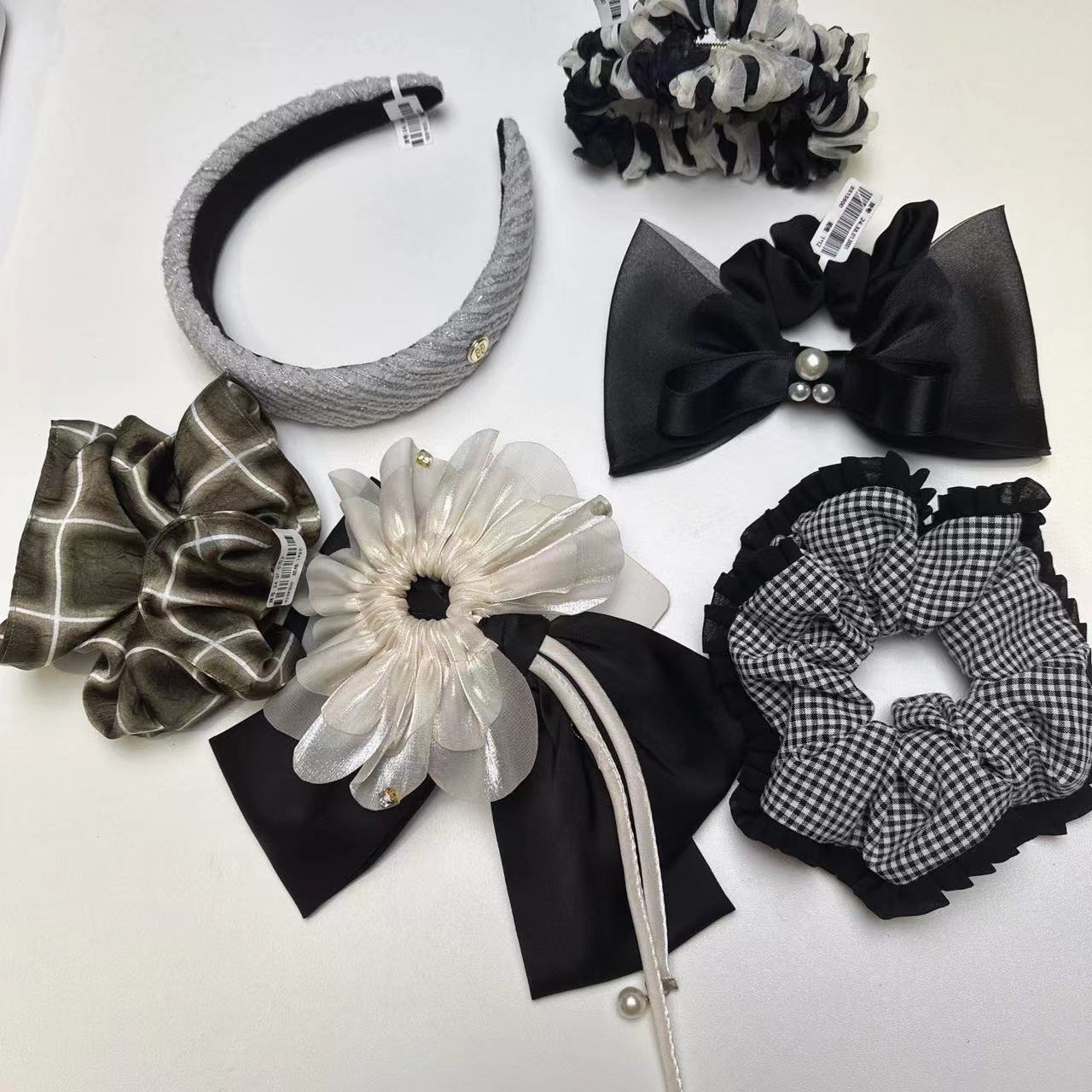 编号344极简风休闲风森系原创设计女发夹黑色优雅发饰复古