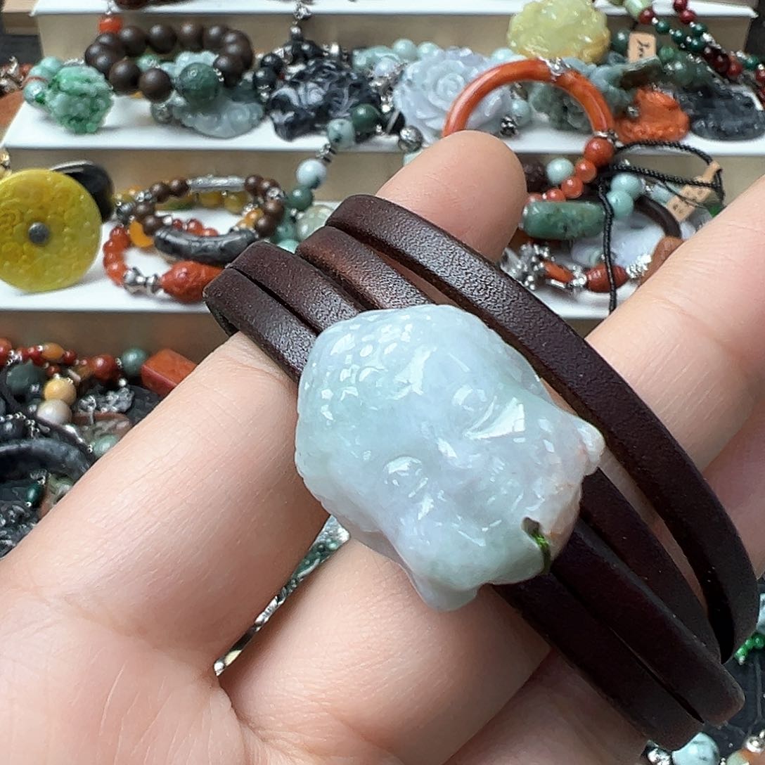 翡翠戒指未镶嵌炸