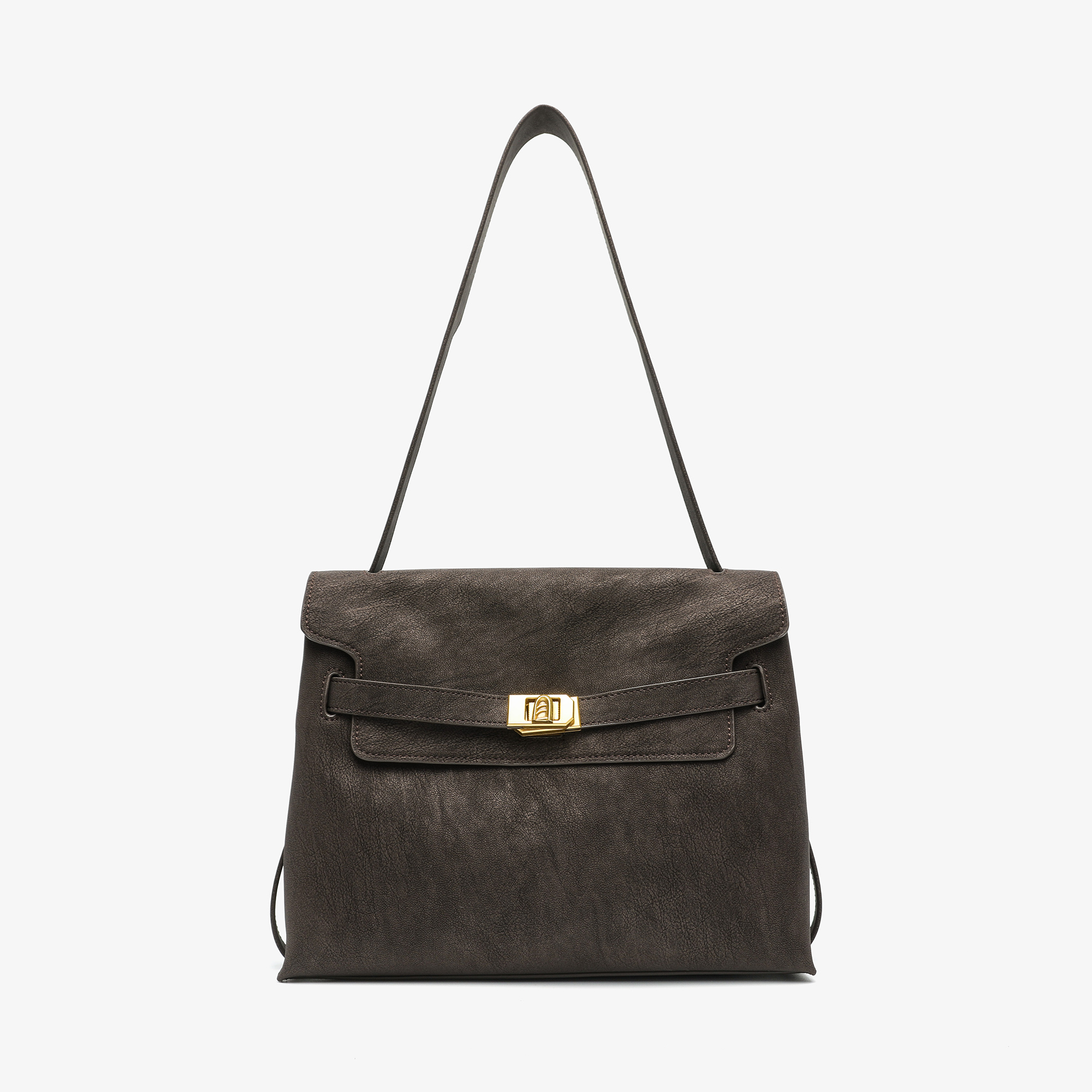 CK251165A黑色极简风休闲托特包大号