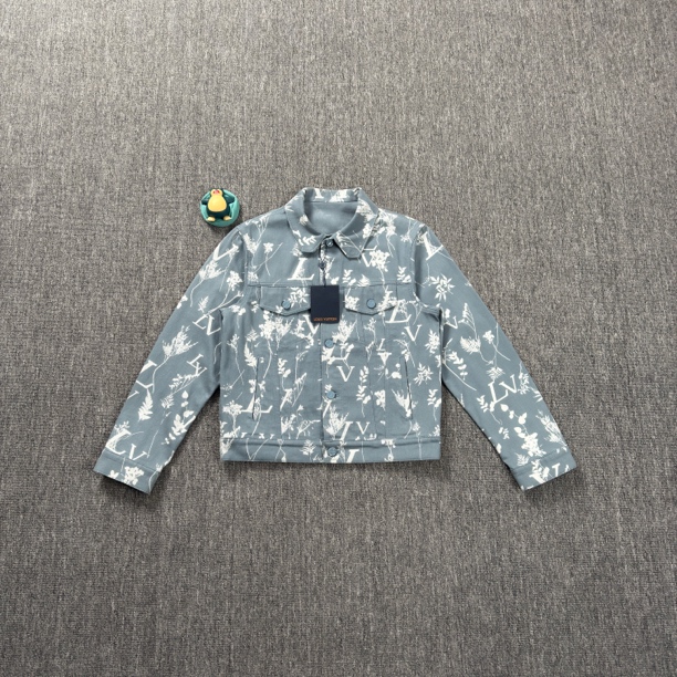 99新 LouisVuitton/路易威登 SS23植物满印Logo外套 蓝色