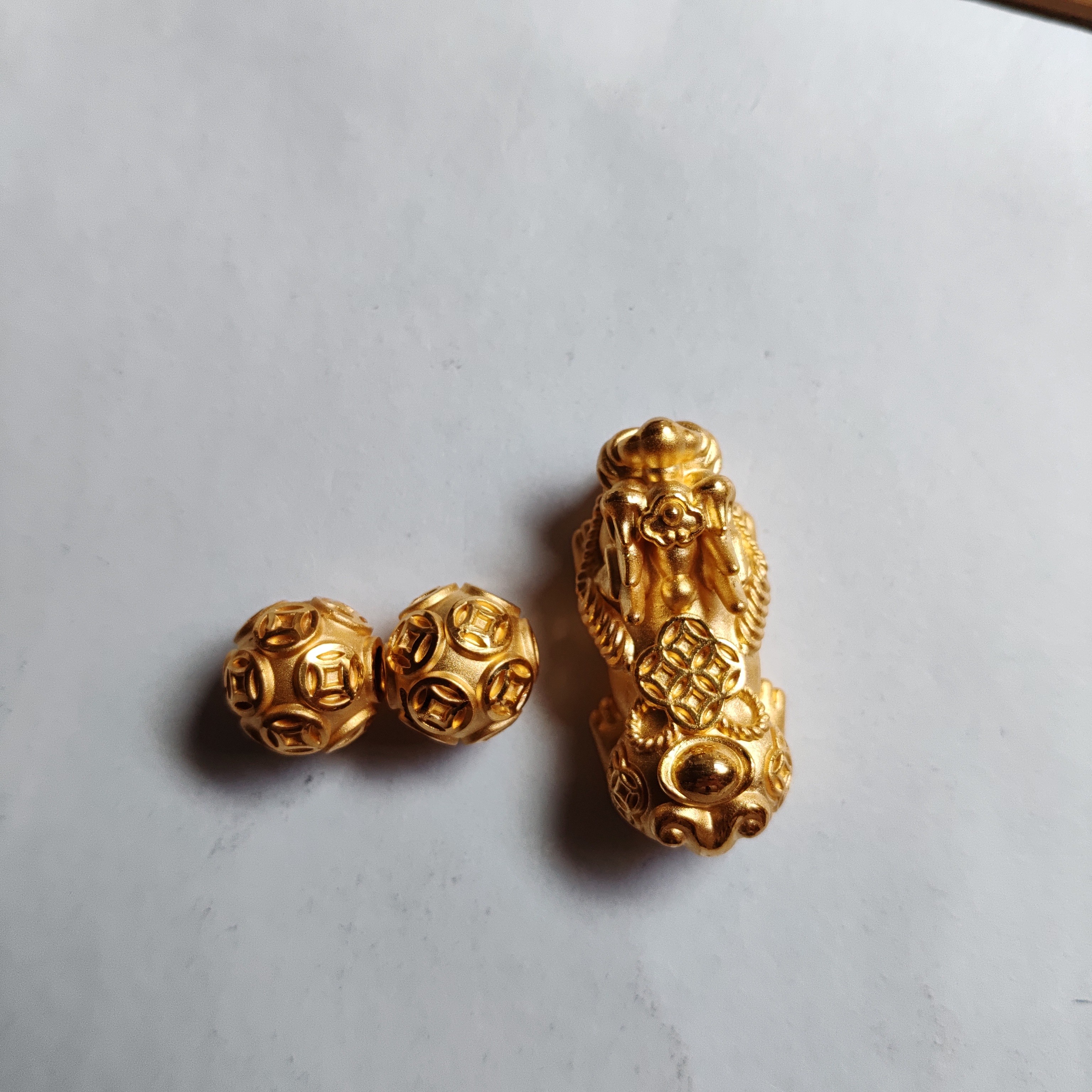 金元宝足金999貔貅珠子首饰