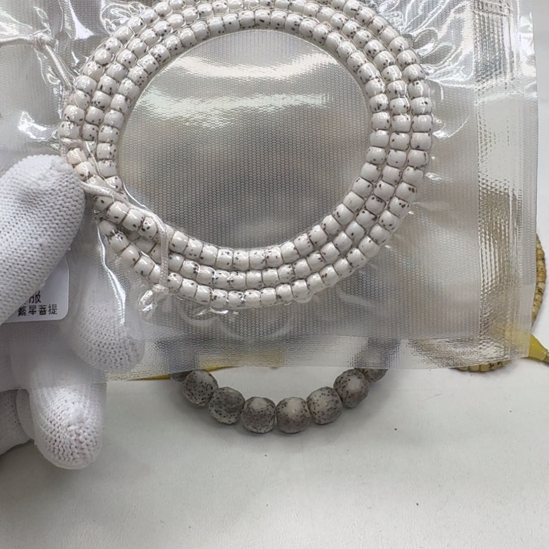 星月菩提手串16尊宠白星月半壁5左右108