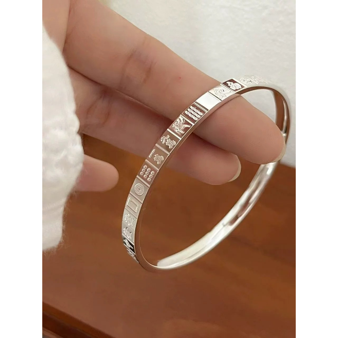 YZ047麻将手镯实心 无礼盒