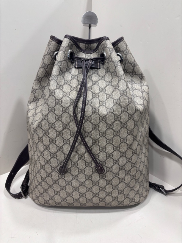 95新 GUCCI/古驰 【清】 3XU014 老花水桶单肩包