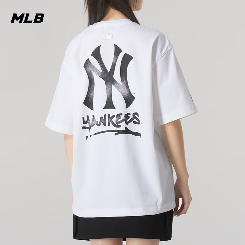 MLB男女装情侣25夏季新款透气运动百搭短袖T恤潮流时尚休闲半袖