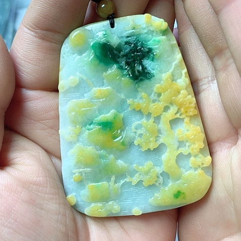 翡翠颈饰未镶嵌后*儿天然缅甸翡翠a货