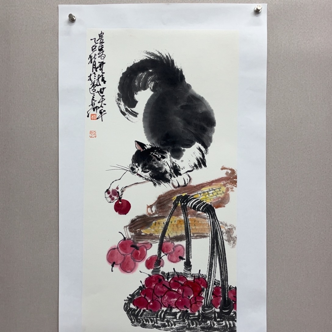 国画艺术家真人手绘