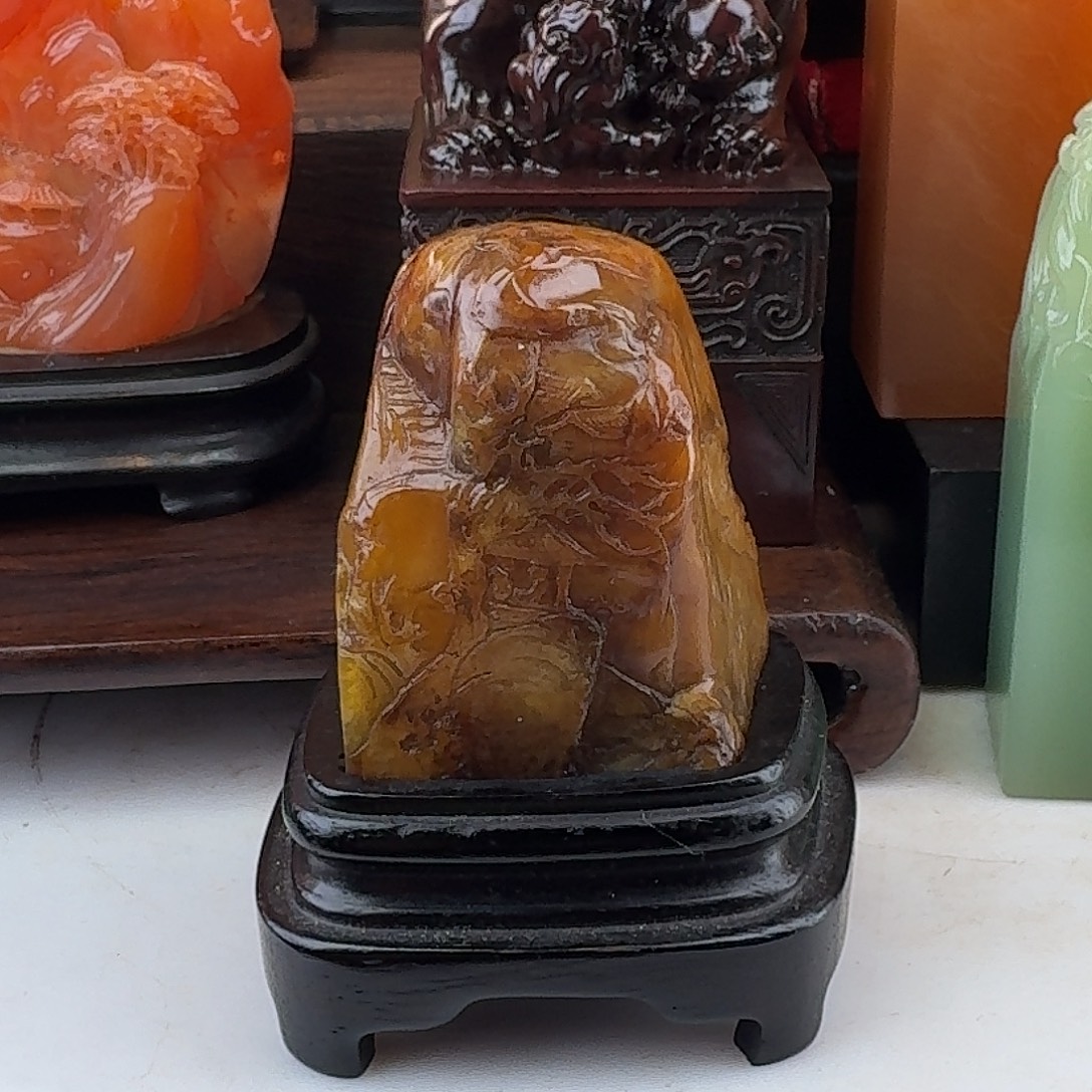 寿山石精品田黄摆件