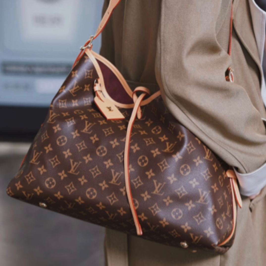 99新 LouisVuitton/路易威登 LV老花carryall中号斜挎包