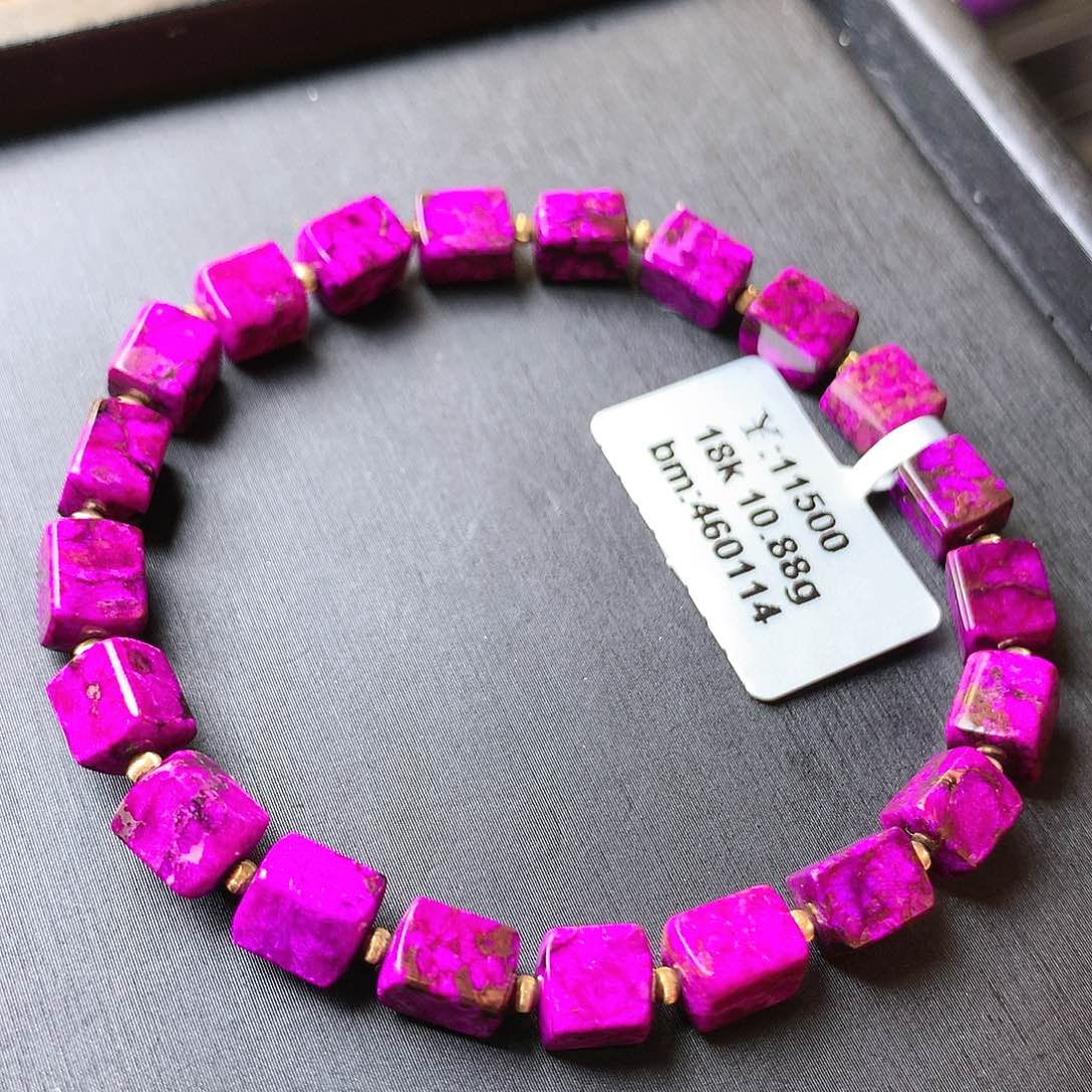 苏纪石（舒俱来）手串18K金镶嵌