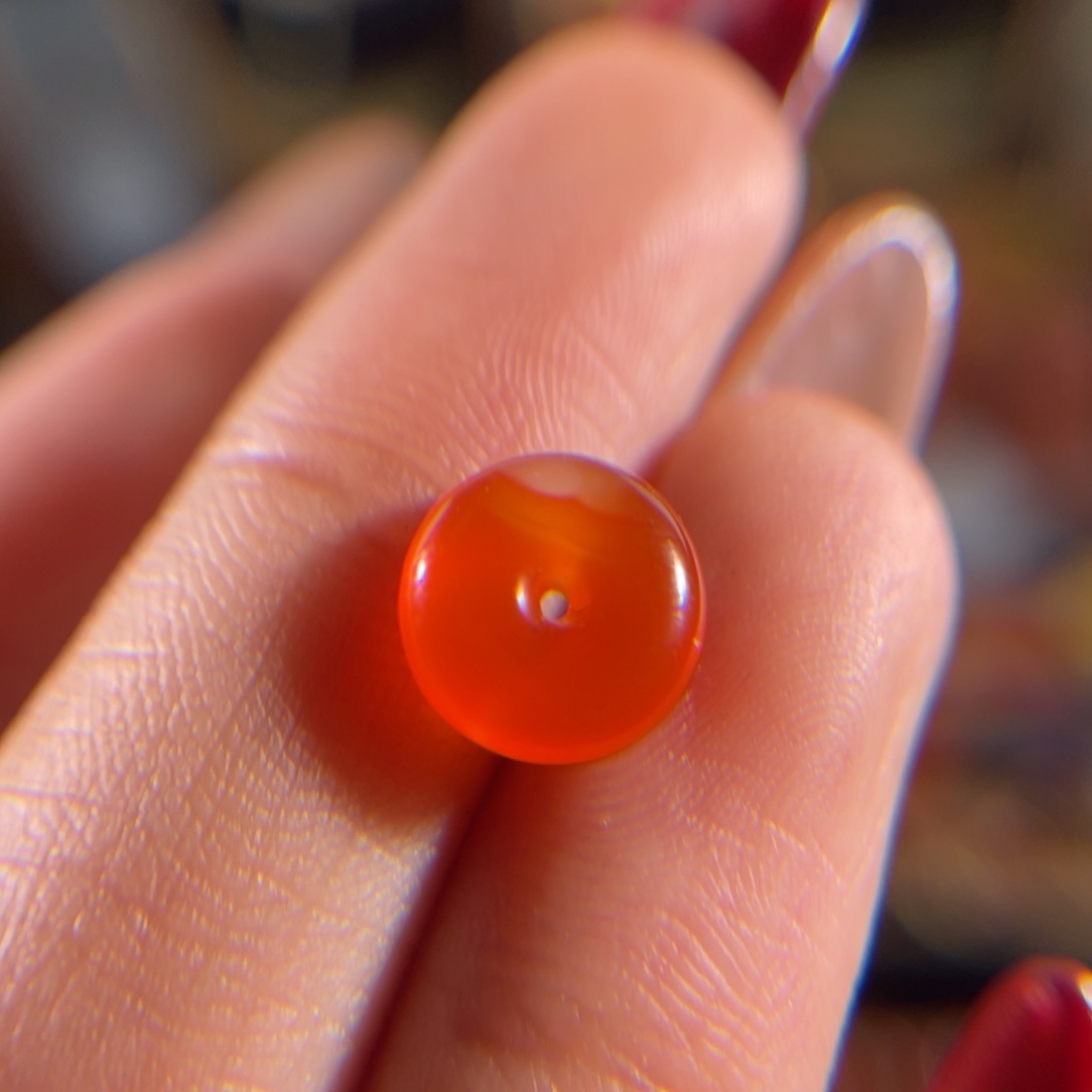 南红玛瑙河湾平安扣未镶嵌