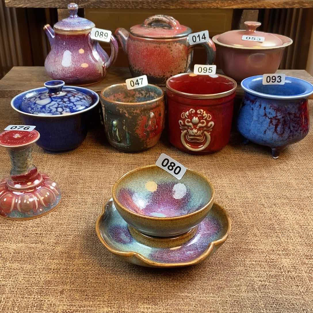 摆件钧瓷茶壶茶具