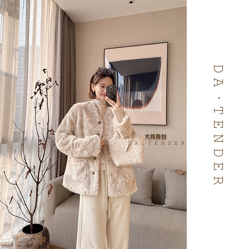 DA·Tender-“雪贝毛毛外套”秋冬时尚气质休闲百搭慵懒