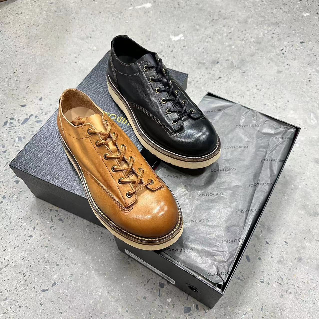 GM13256新款真皮沿条轻底运动舒适低帮工装鞋（皮鞋码）