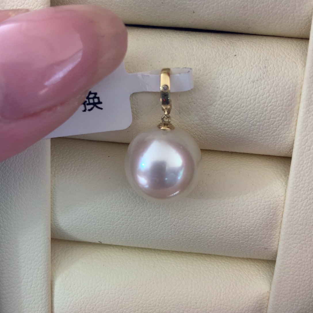 海水珍珠18K金镶嵌颈饰