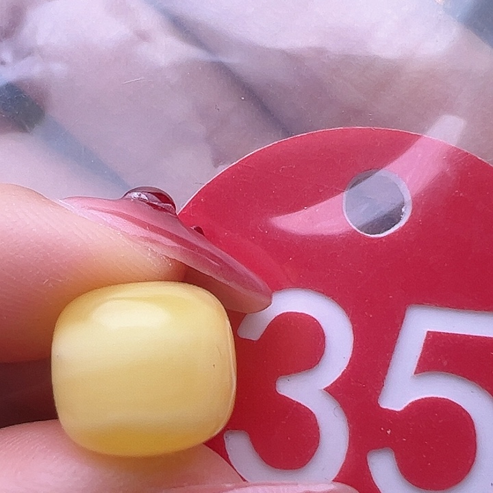 蜜蜡裸石未镶嵌微花粉 微瑕 11.3mm 老型