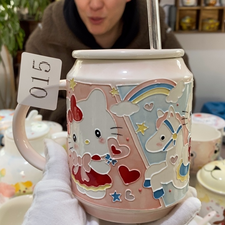 杯景德镇釉下彩手绘