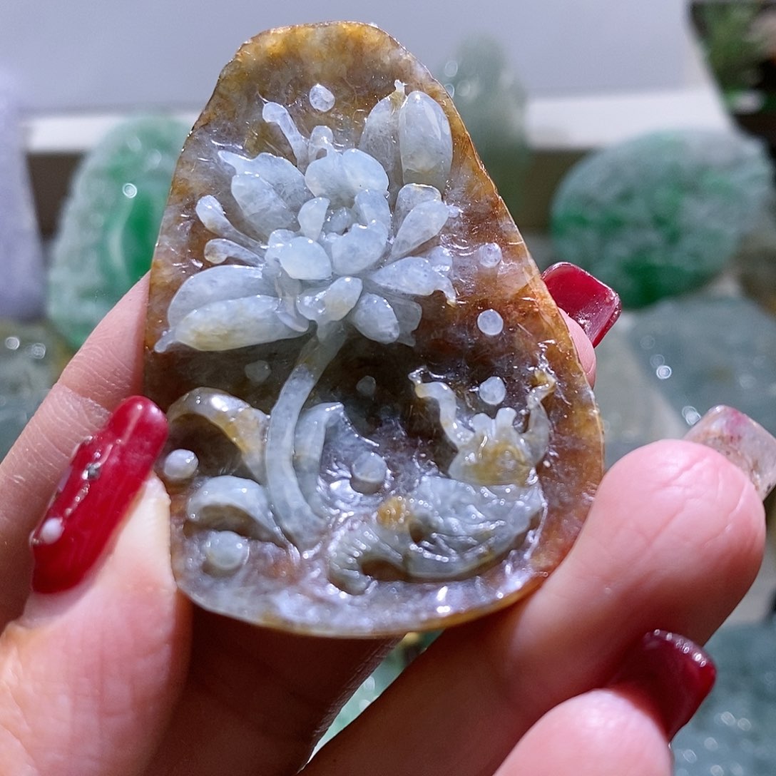 【闪购商品】翡翠颈饰未镶嵌鱼