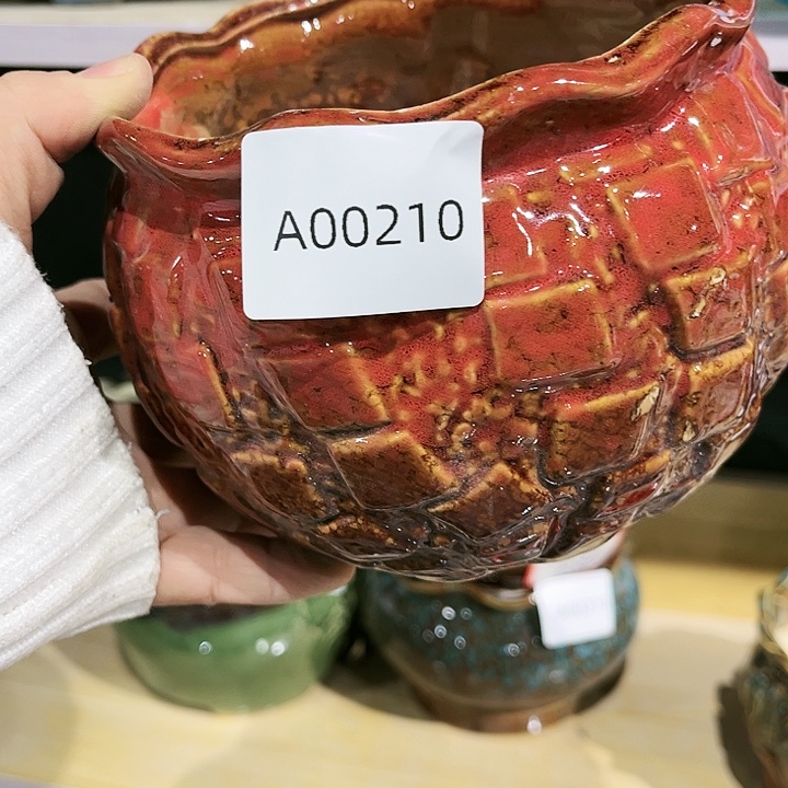 瓷片花盆多肉植物艺术品