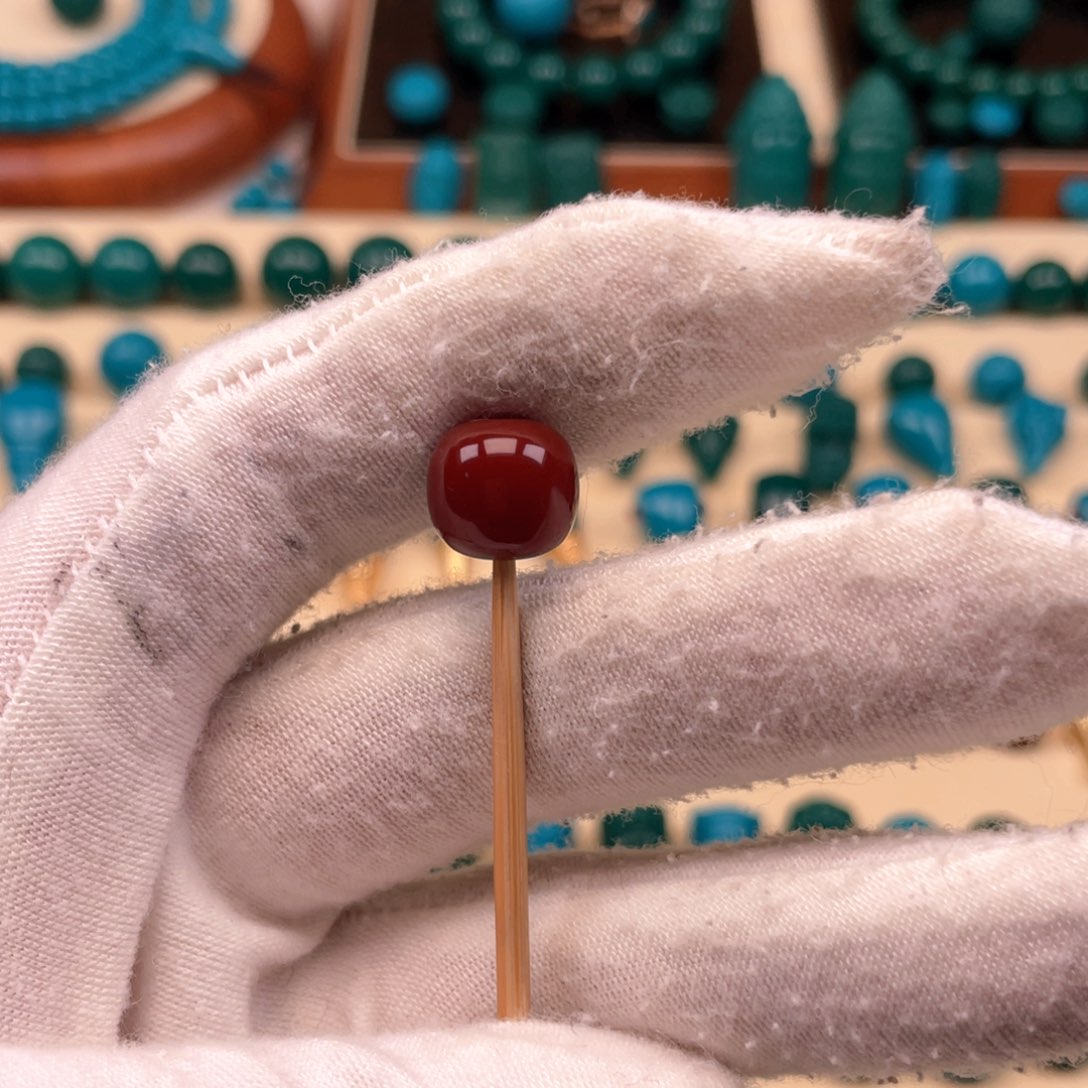 玻璃颈饰清*༢南红老型11x10