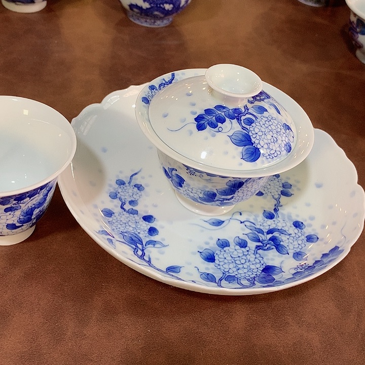 錡镇堂手工手绘三件