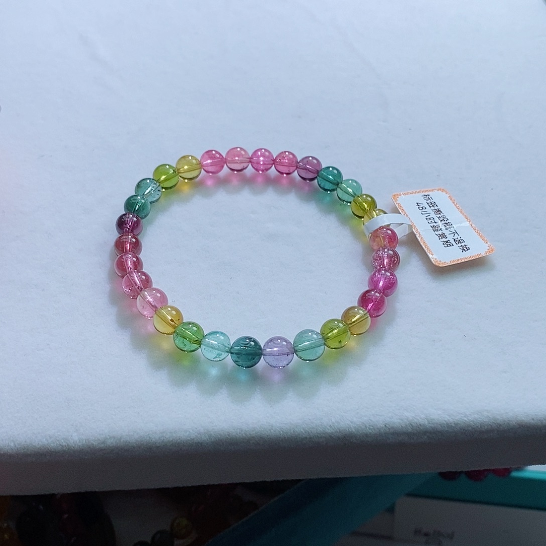 碧玺手链未镶嵌6mmz左右