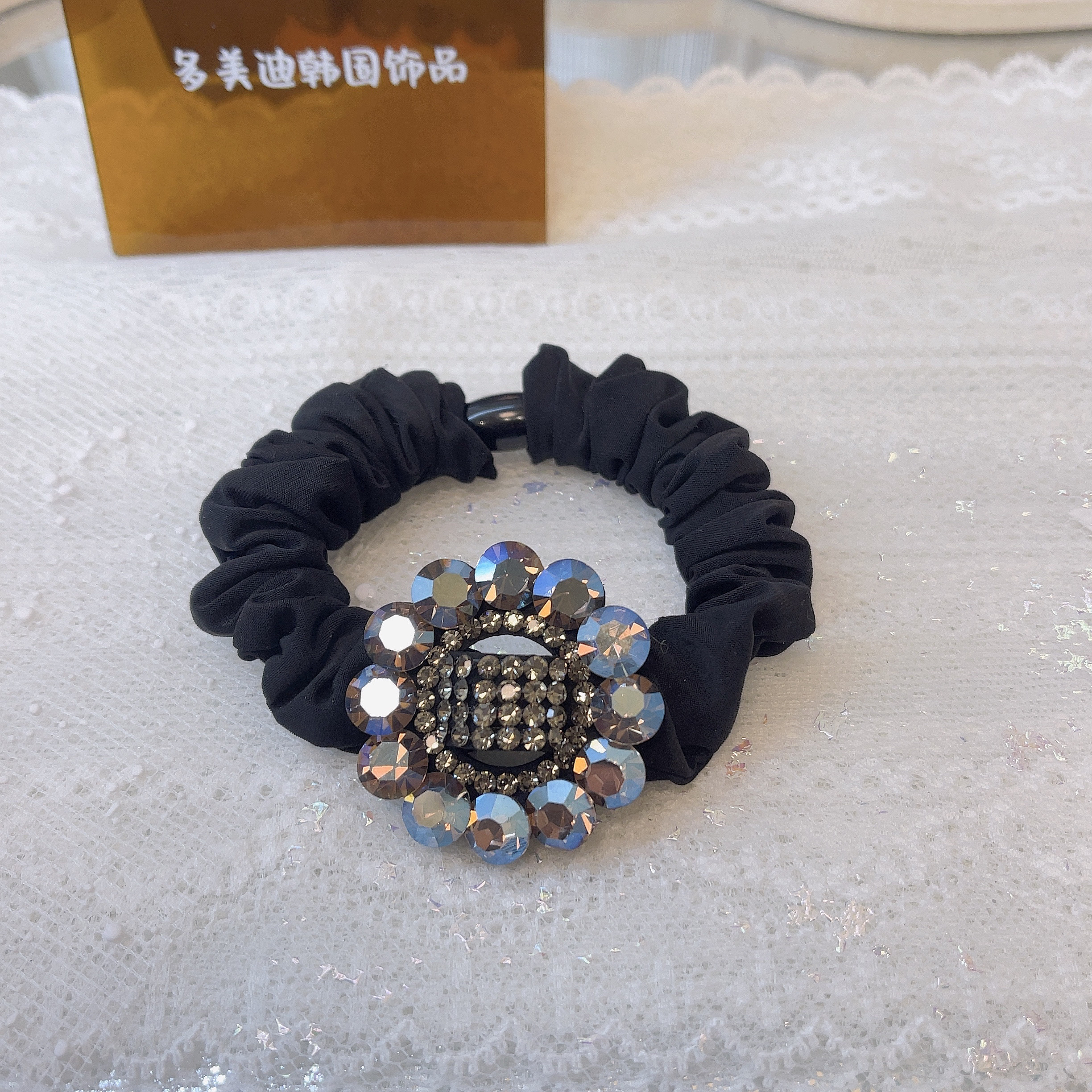 W652韩系设计复古春夏新款简约甜美向日葵花花发绳