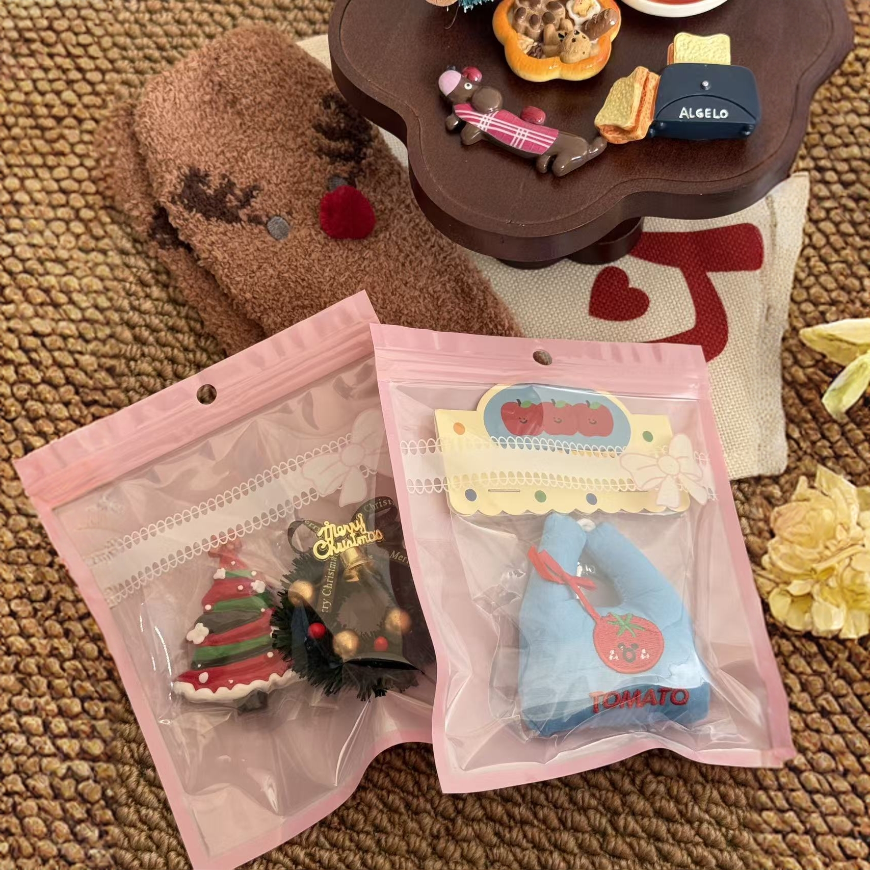 可爱毛绒甜品造型包包挂件汉堡蛋糕钥匙扣伴手礼挂饰（孤品）