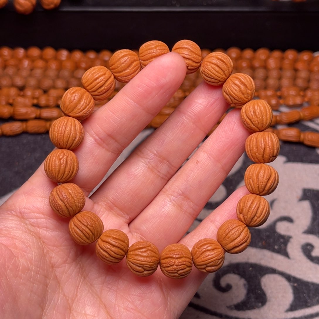 手串桃核龙纹八棱12