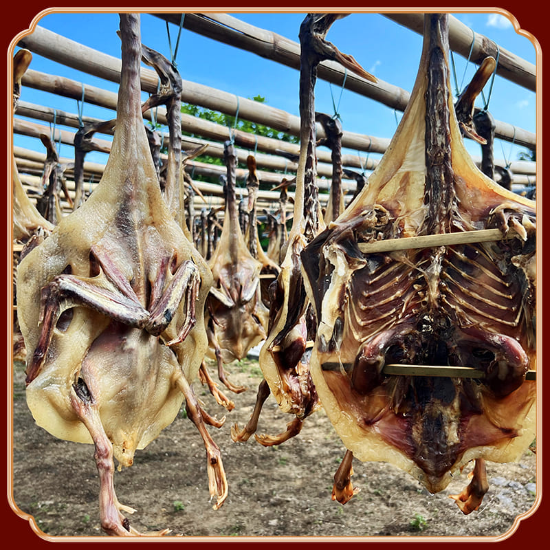 腊麻鸭青头鸭.从化非遗工艺广腊坊农家生晒风干