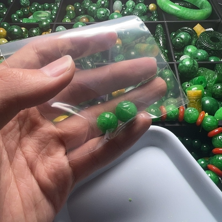 用***1翡翠散珠缅料干青铁龙生