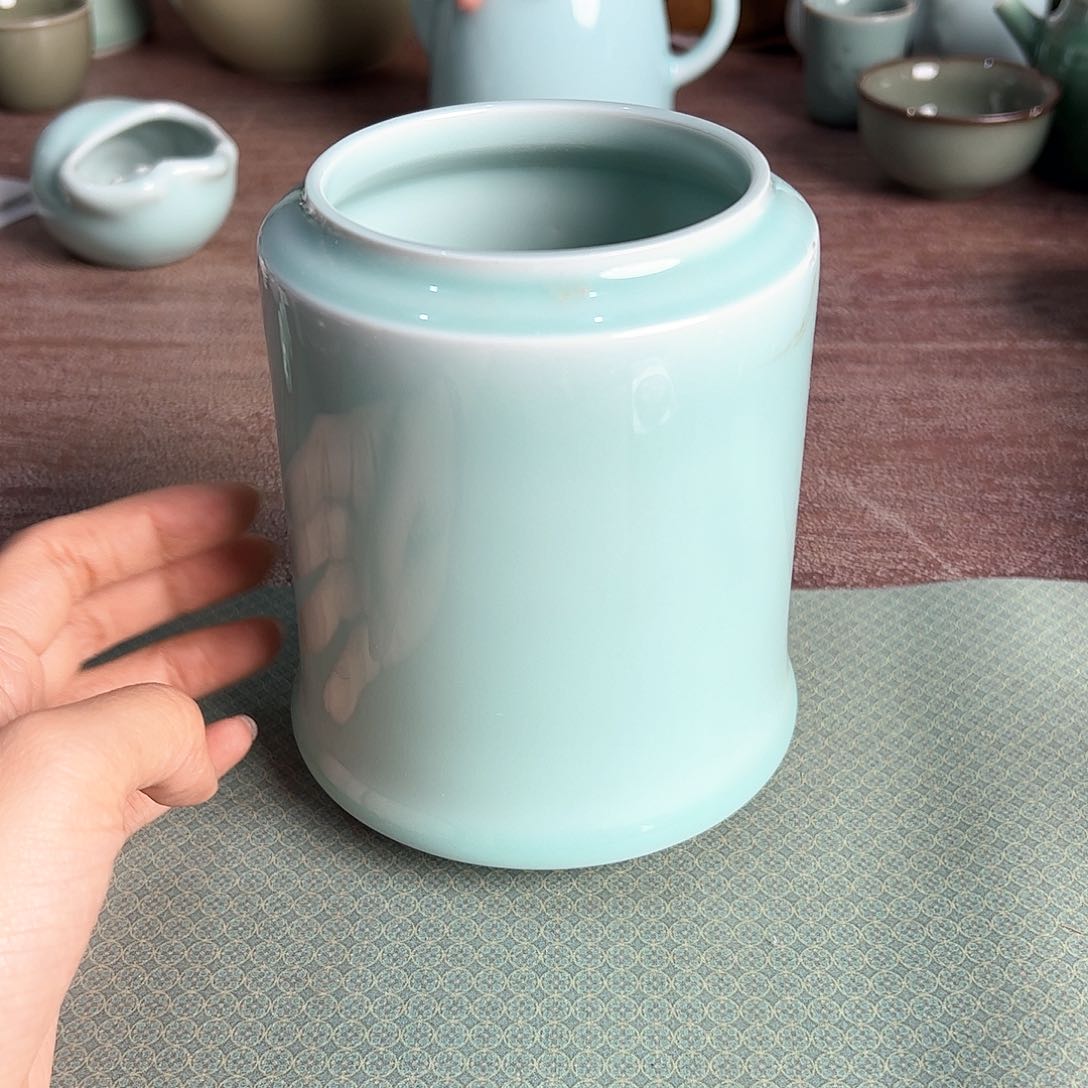 龙泉云间青瓷小米茶器