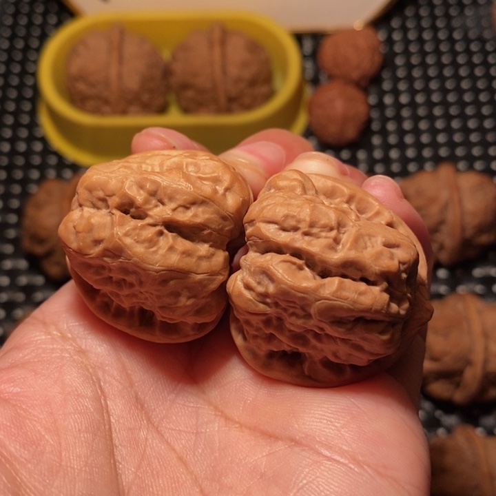 把件文玩核桃四开背