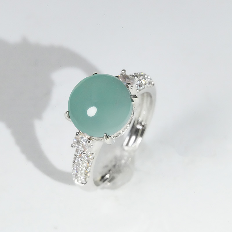 【小胖翡翠】天然翡翠蛋面戒指A货轻奢日常百搭活口戒-多样性发1