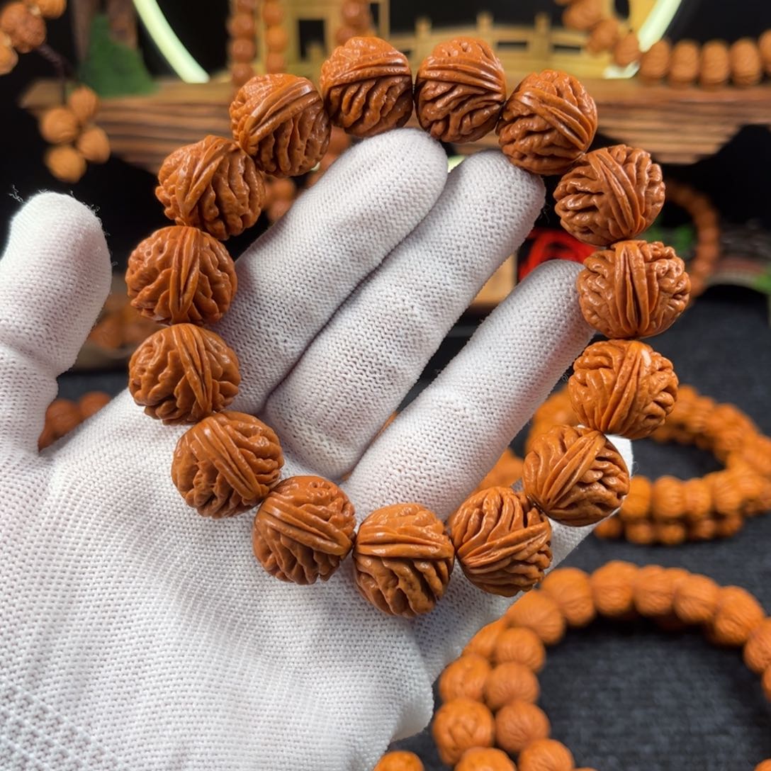 桃核吊坠F7链接手串