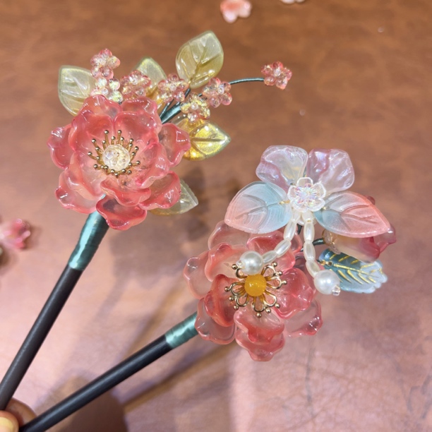 572孤品特价出（如图2支）组合 琉璃木簪